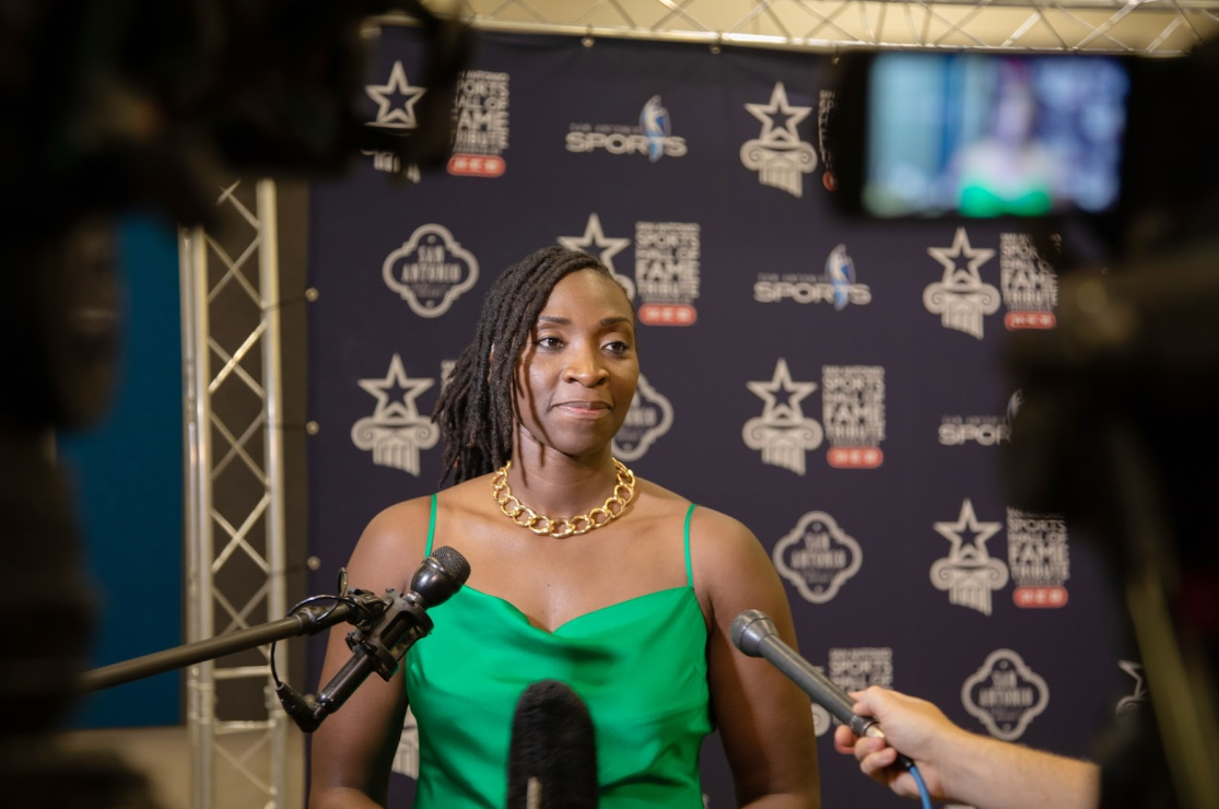 Sophia Young-Malcolm at media event